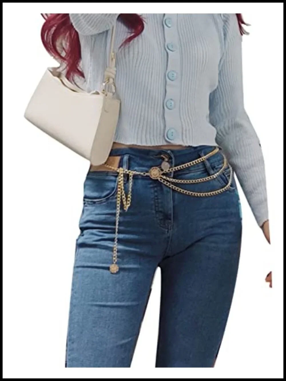 Multilayer Waist Chain Belt for Women - Adjustable Body Jewelry for Dresses